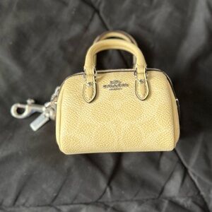 Coach yellow  Mini bag charm